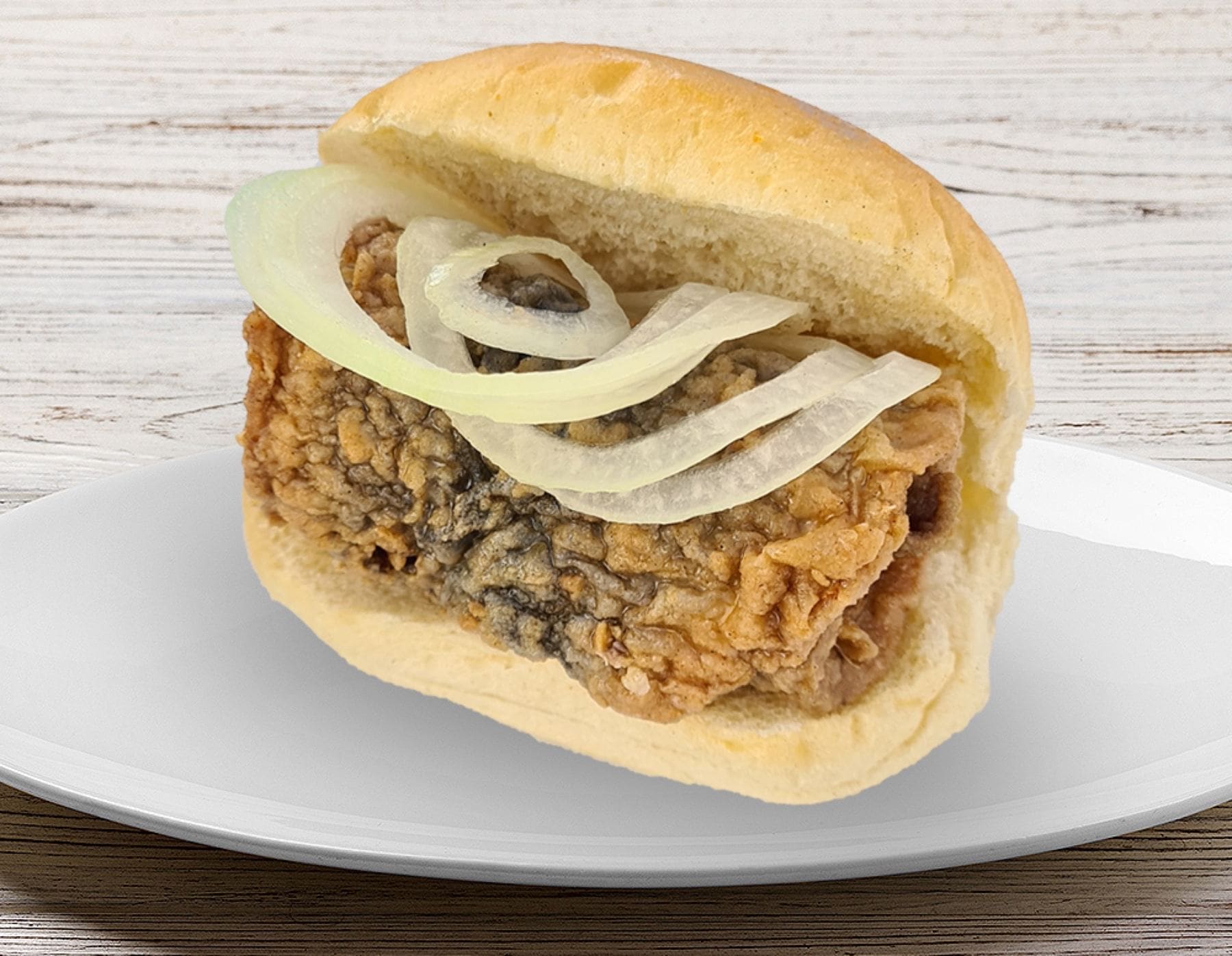 Brötchen mit Bratrollmops.