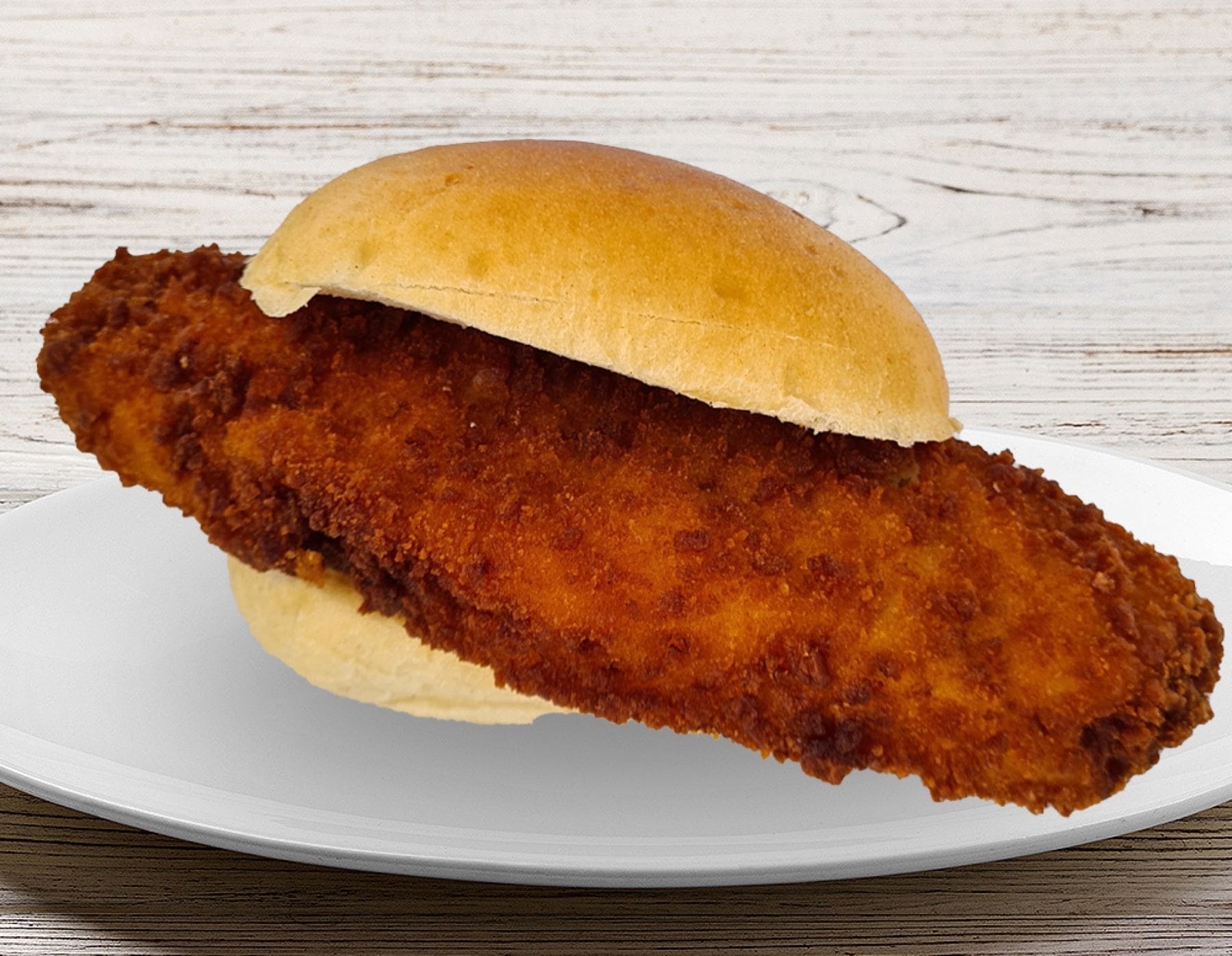 Brötchen mit Seelachsfilet.